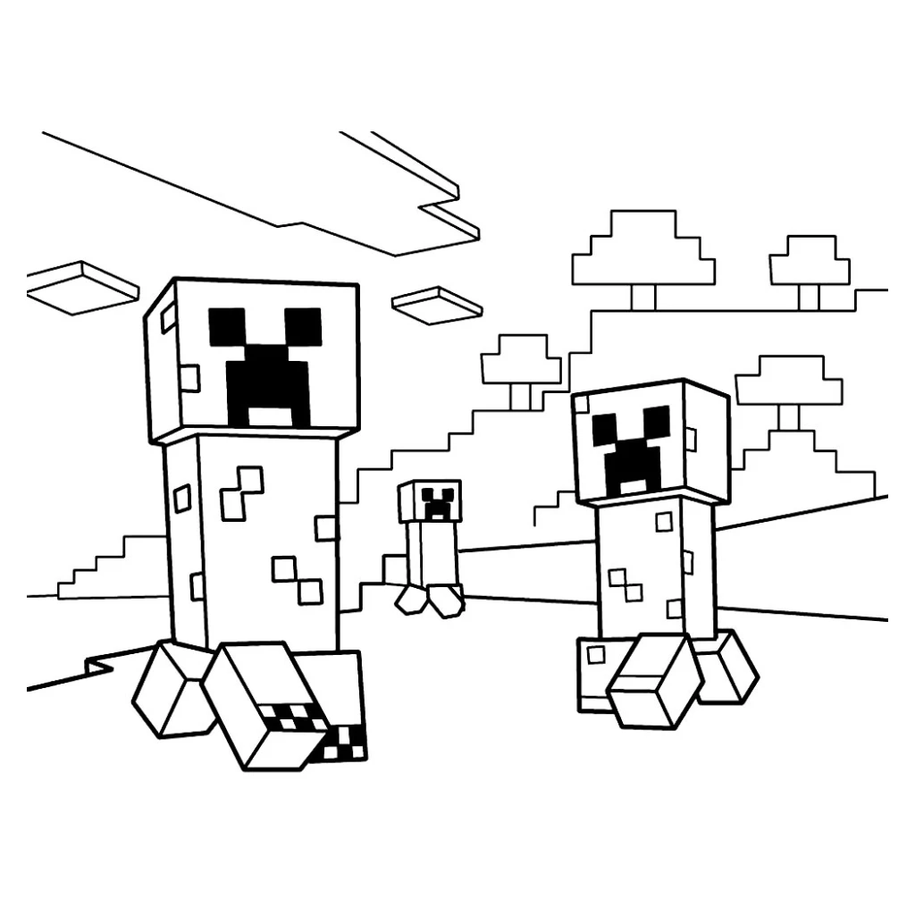 Dibujo de Del Creeper De Minecraft para colorear e imprimir gratis
