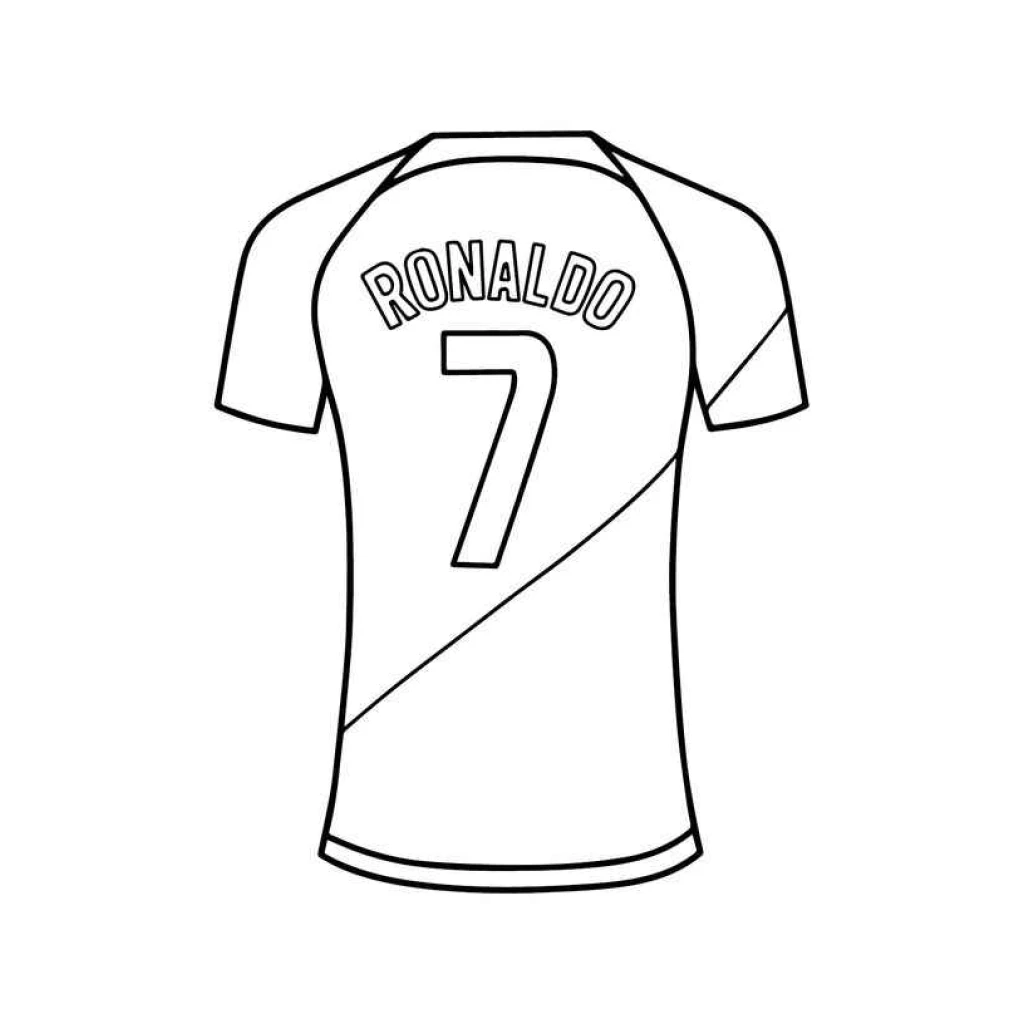 Desenho de Cristiano Ronaldo para colorir e imprimir grátis