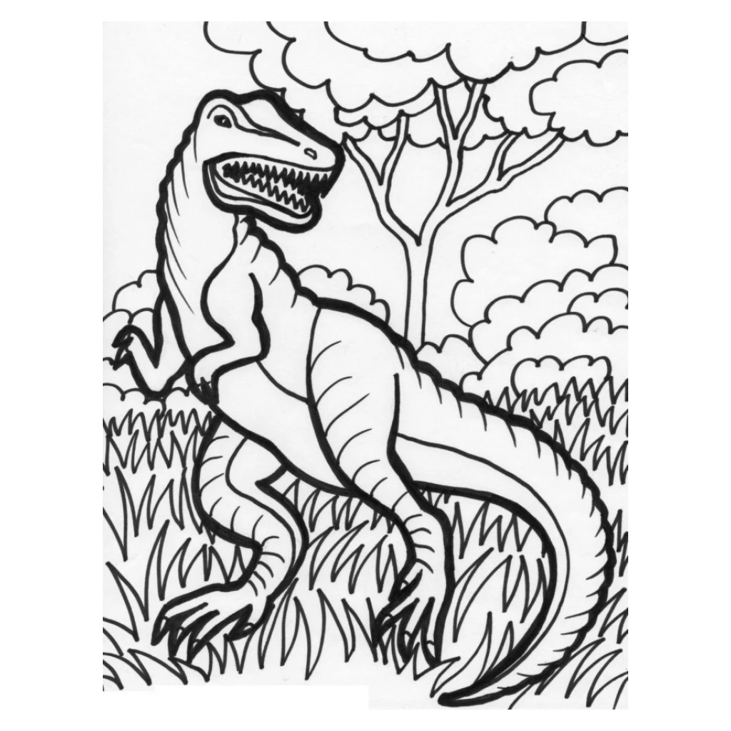 Desenho de Dinossauro para colorir e imprimir grátis
