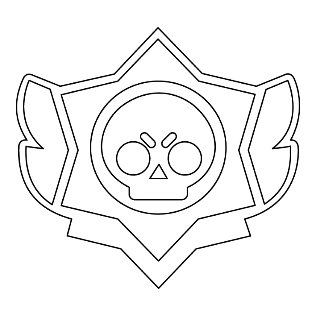 Dibujo de Emblema de Brawl Stars para colorear e imprimir gratis
