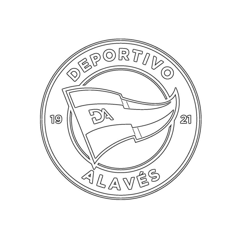 Desenho de Emblema Do Deportivo Alavés para colorir e imprimir grátis