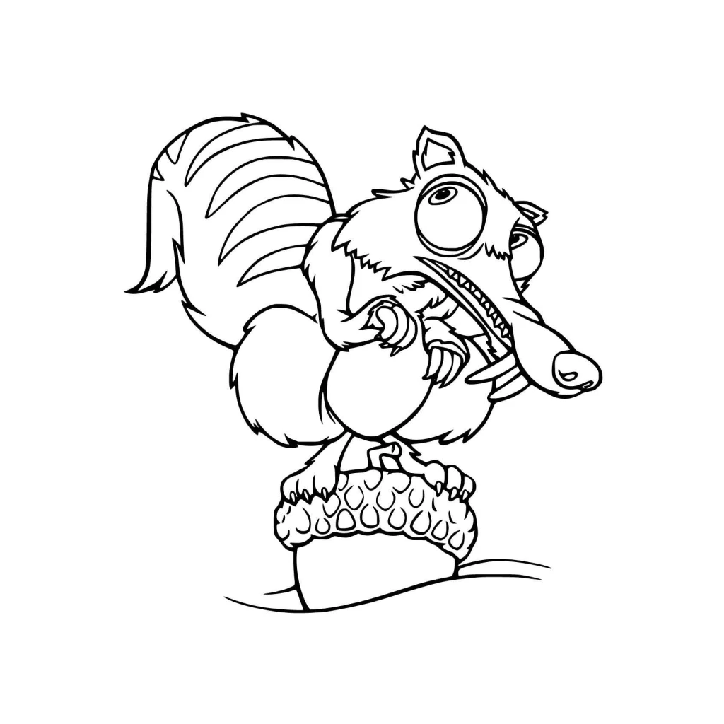 Desenho de Scrat Da Era Do Gelo para colorir e imprimir grátis
