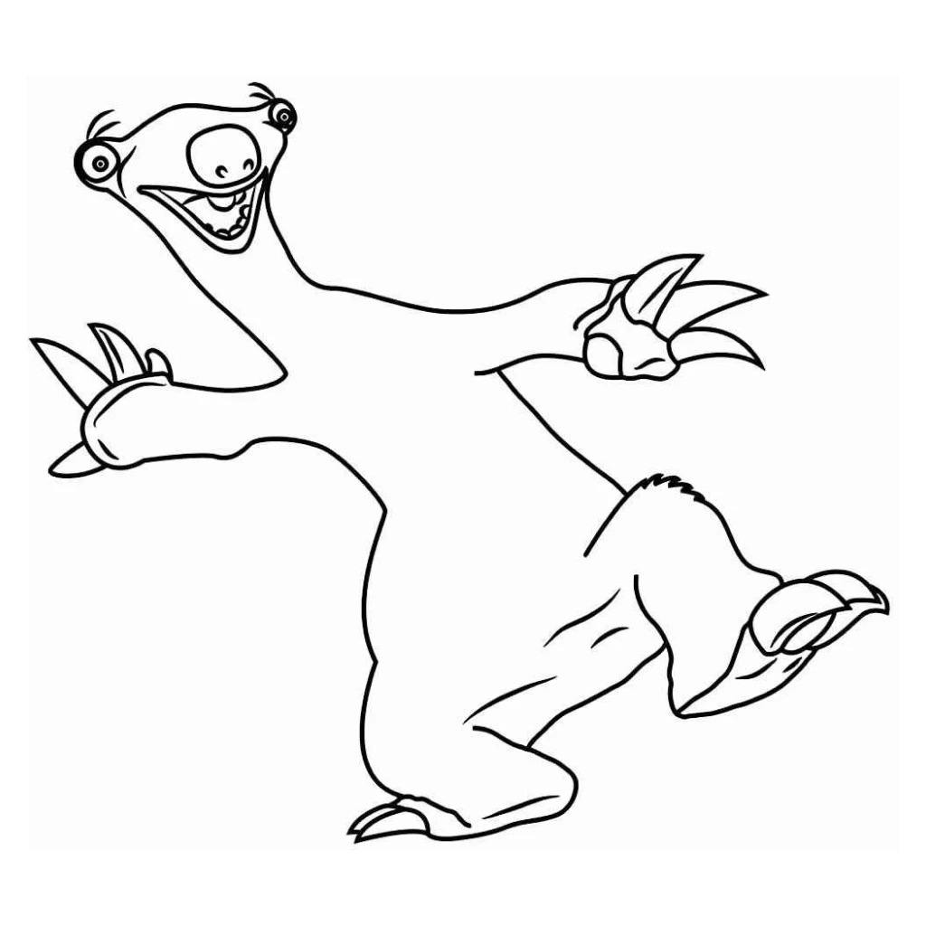 Dibujo de Sid De La Era De Hielo para colorear e imprimir gratis