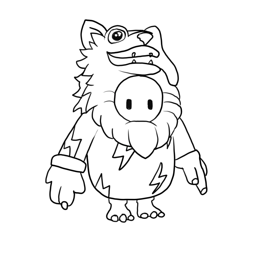Desenho de Monstro Fantástico para colorir e imprimir grátis