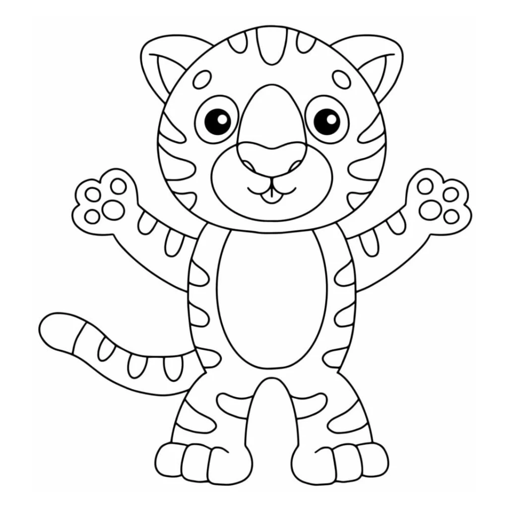 Tiger Cub coloring page to print for free