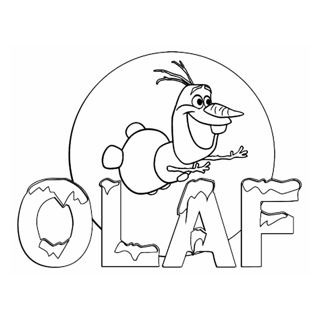 Olaf coloring page to print for free