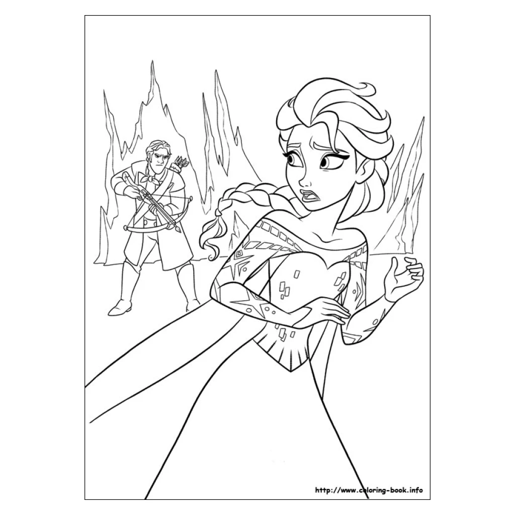 Desenho de Elsa Em Aventura Congelante para colorir e imprimir grátis
