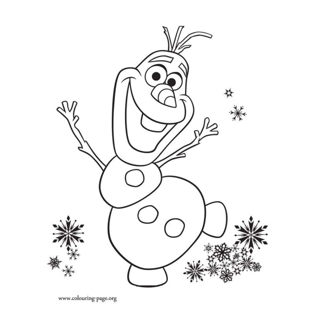 Desenho de Olaf De Frozen para colorir e imprimir grátis