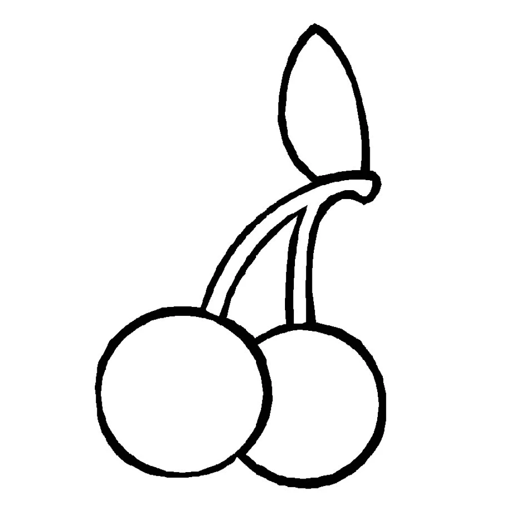 Desenho de Cerejas para colorir e imprimir grátis
