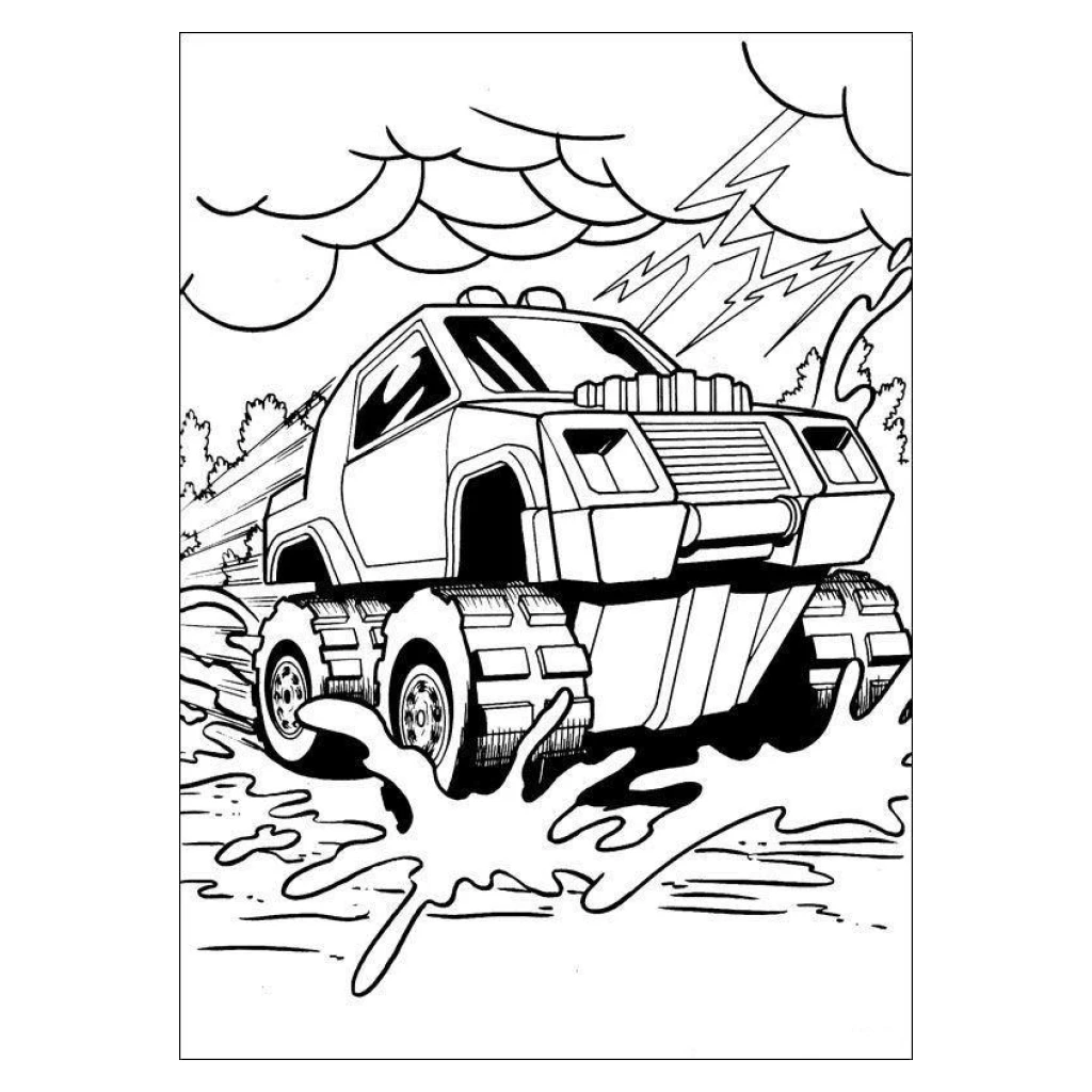 Off-Road Truck coloring page to print for free