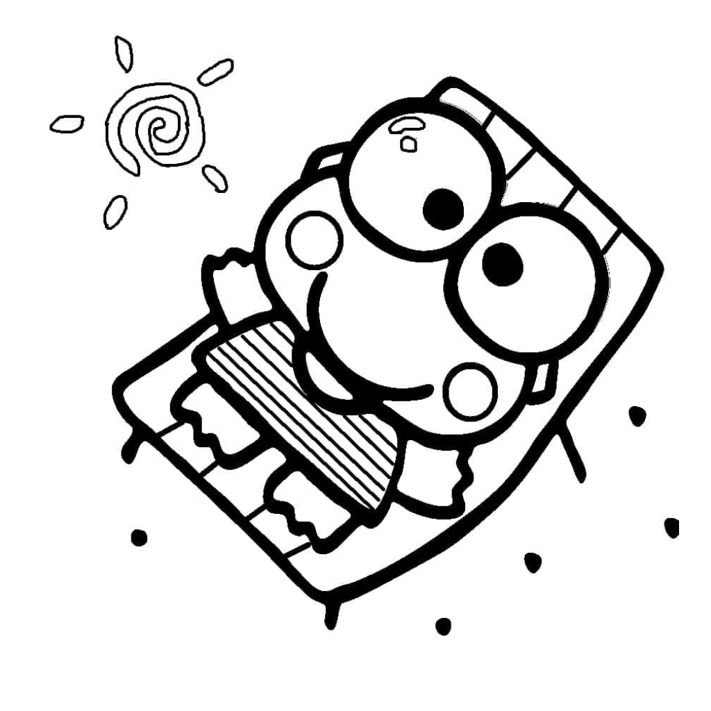 Keroppi coloring page to print for free