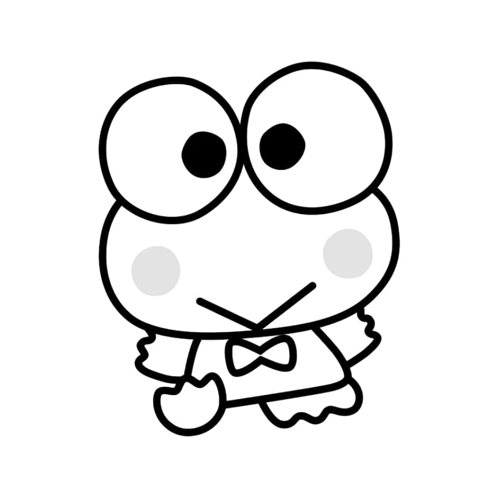 Dibujo de Colore De Keroppi Muy Alegre para colorear e imprimir gratis