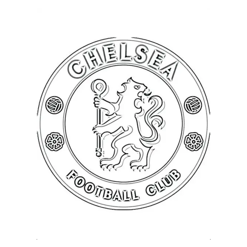 Chelsea Football Club Logo coloring page to print for free