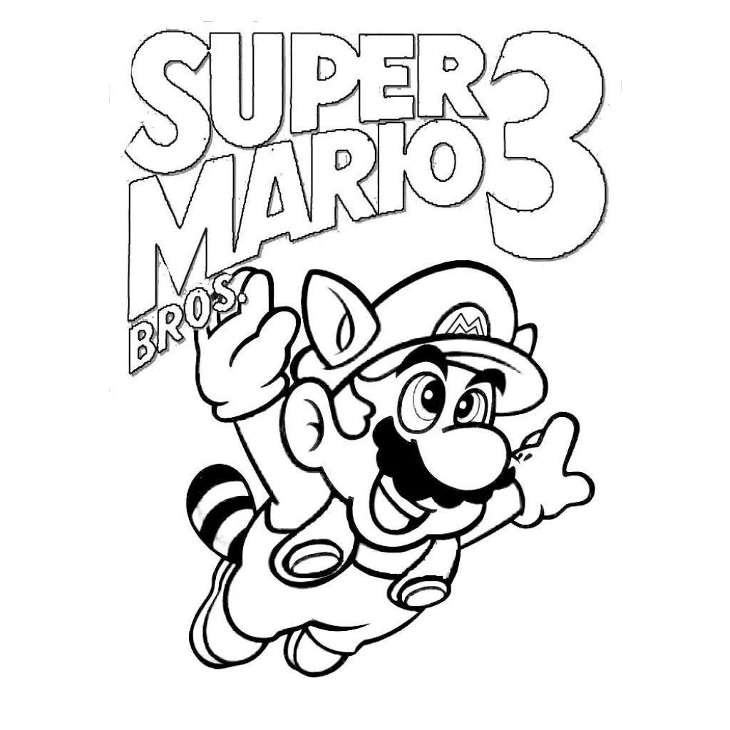 Desenho de Super Mario para colorir e imprimir grátis