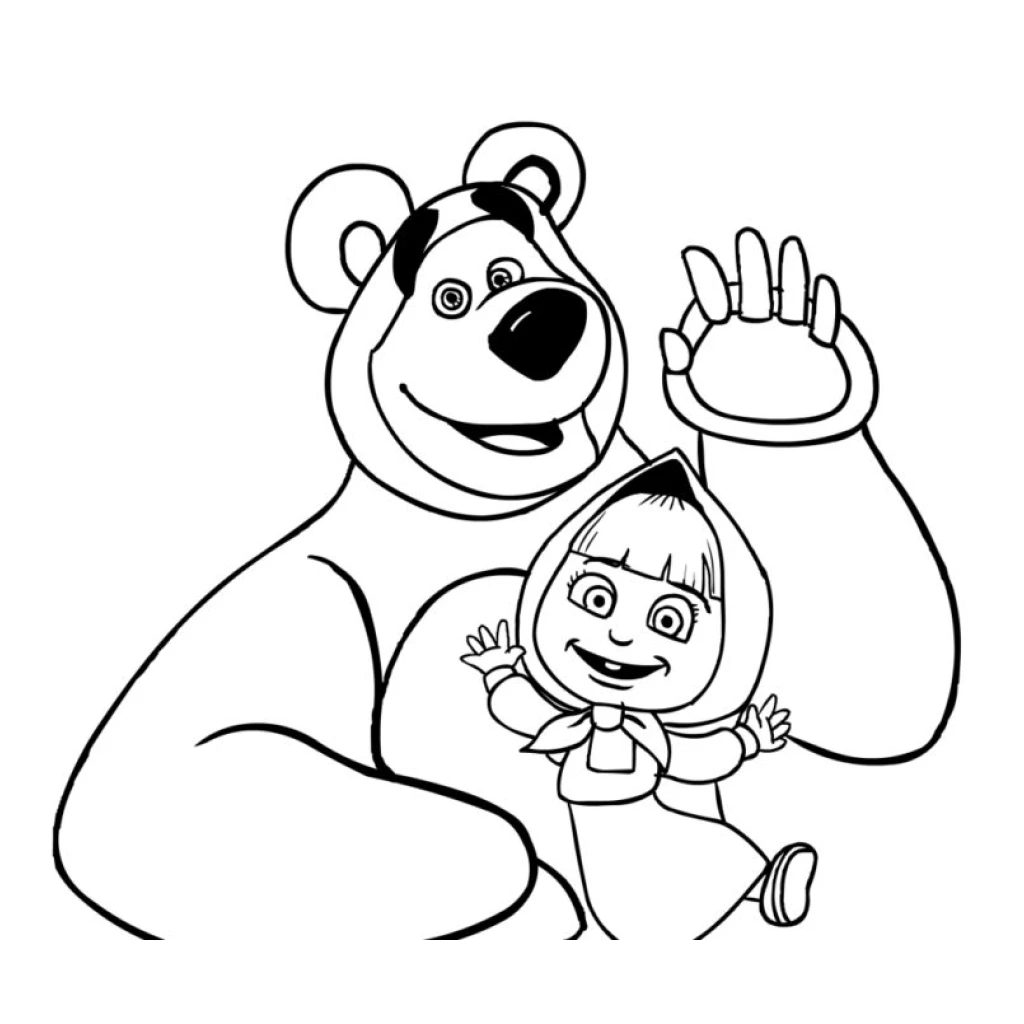 Desenho de : Masha E O Urso para colorir e imprimir grátis