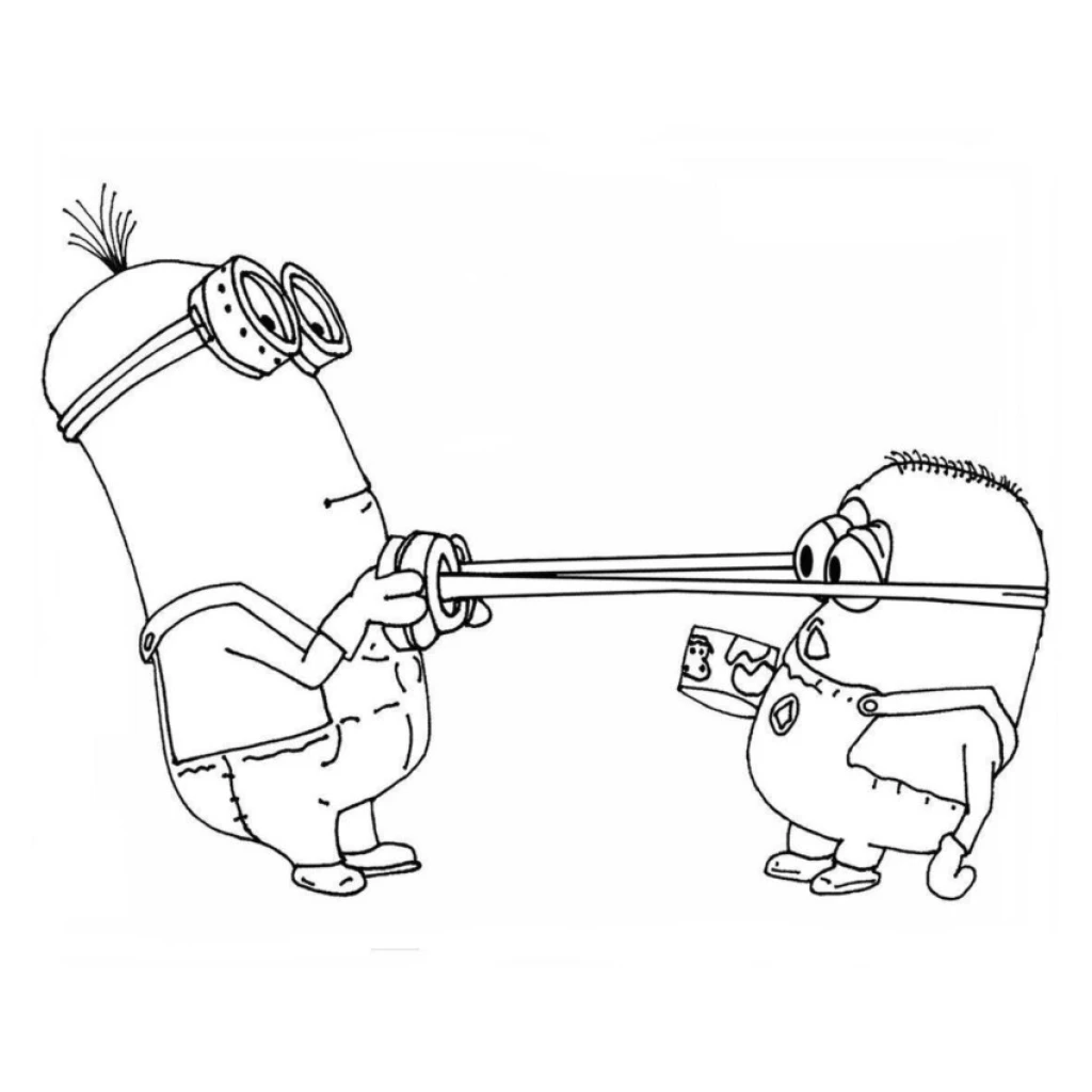 Desenho de Minions para colorir e imprimir grátis
