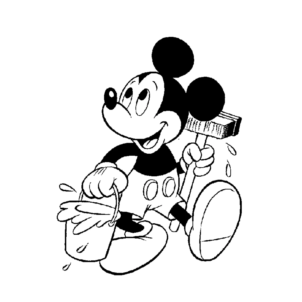 Mickey Mouse Painter coloring page to print for free