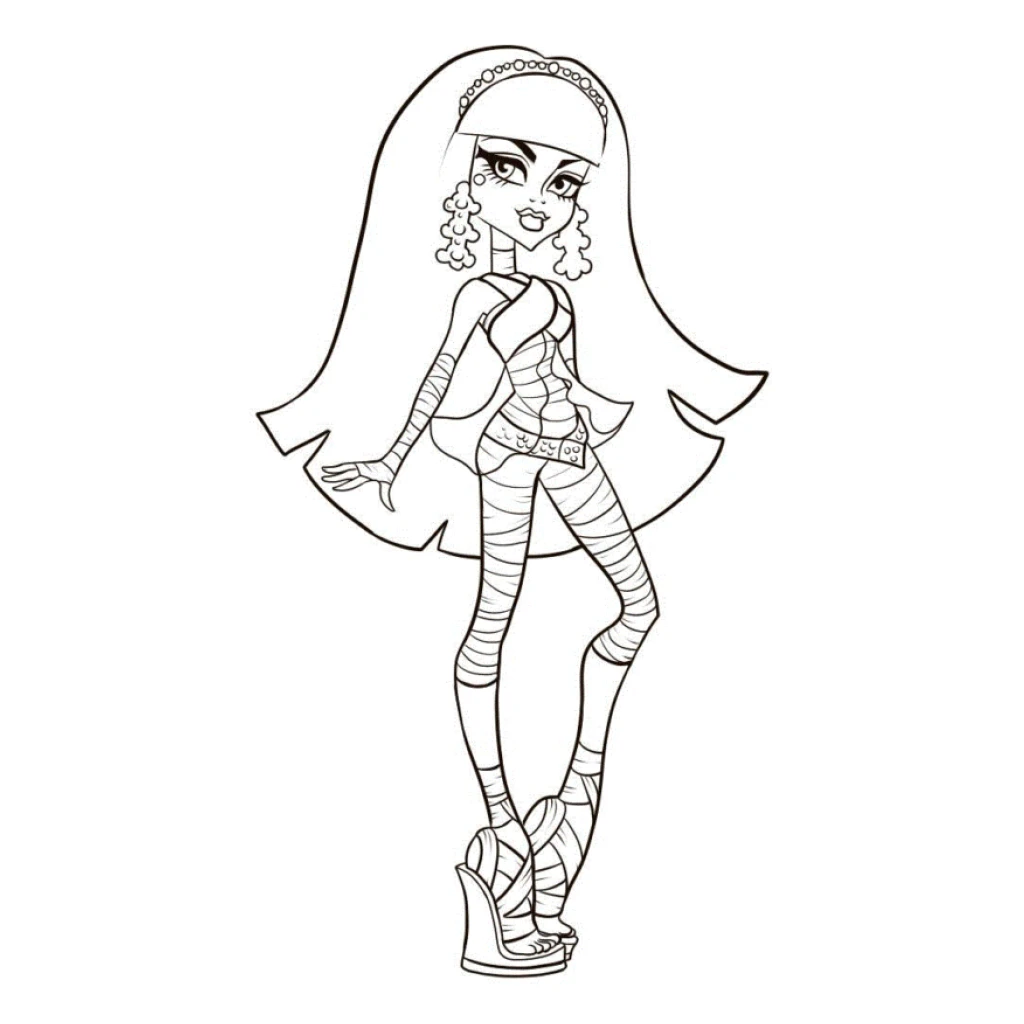 Stylish Monster High coloring page to print for free