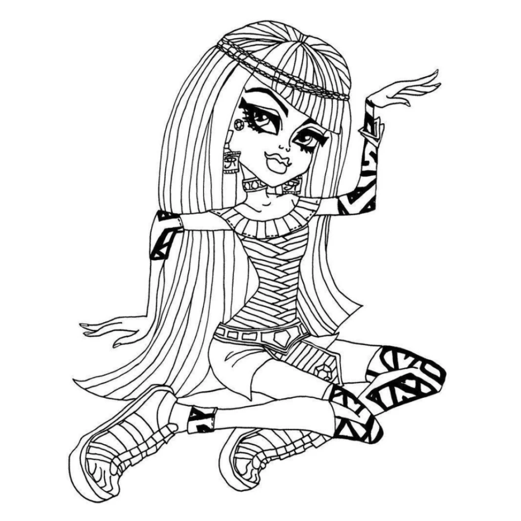 Desenho de Monstro Estiloso para colorir e imprimir grátis