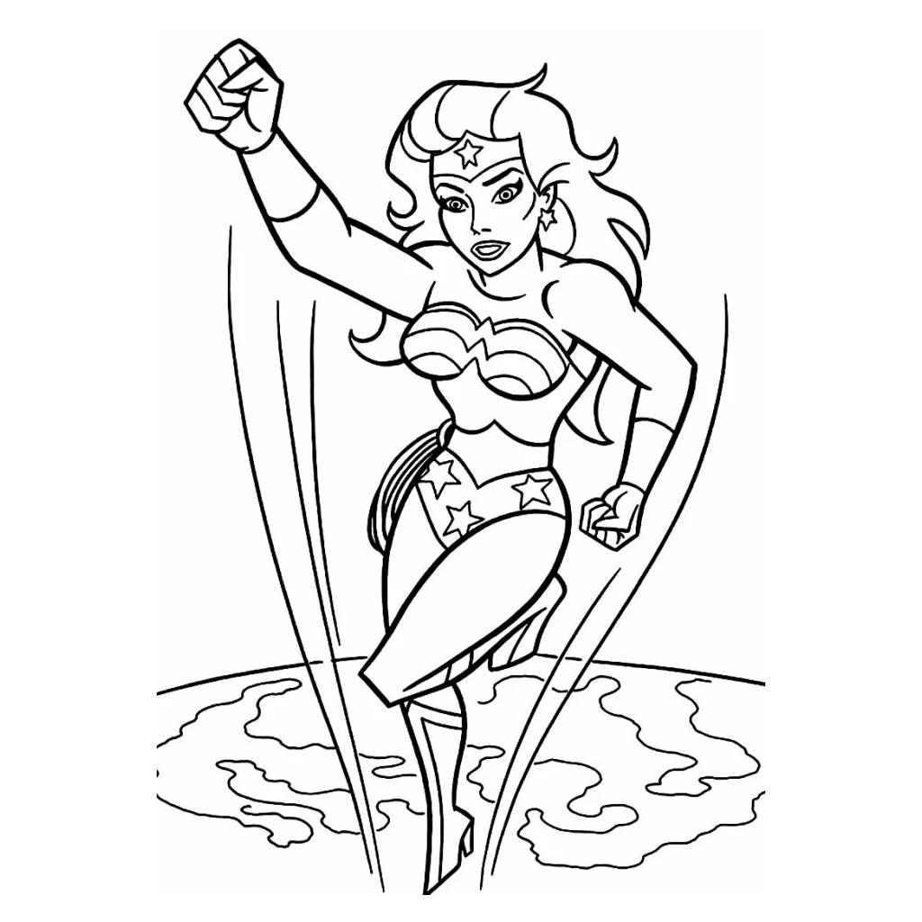 Dibujo de La Mujer Maravilla para colorear e imprimir gratis