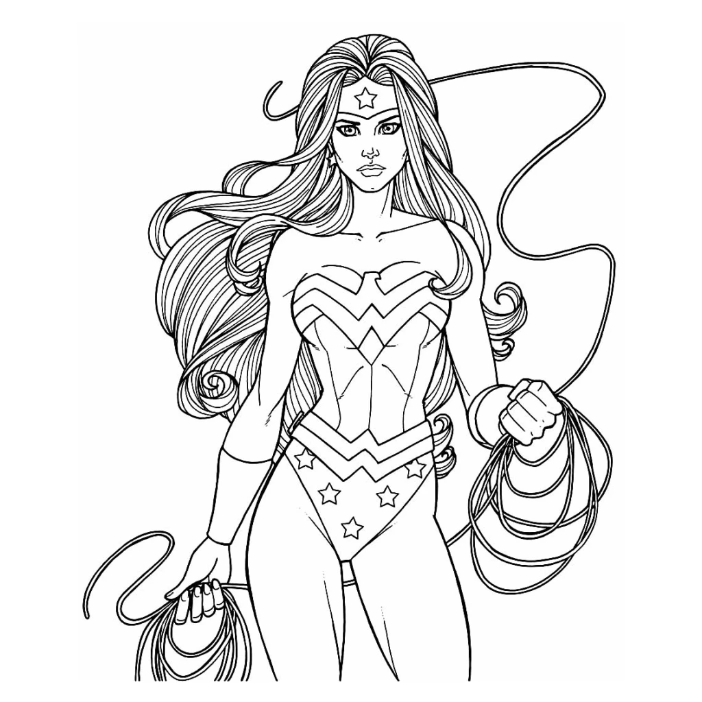 Dibujo de La Mujer Maravilla para colorear e imprimir gratis