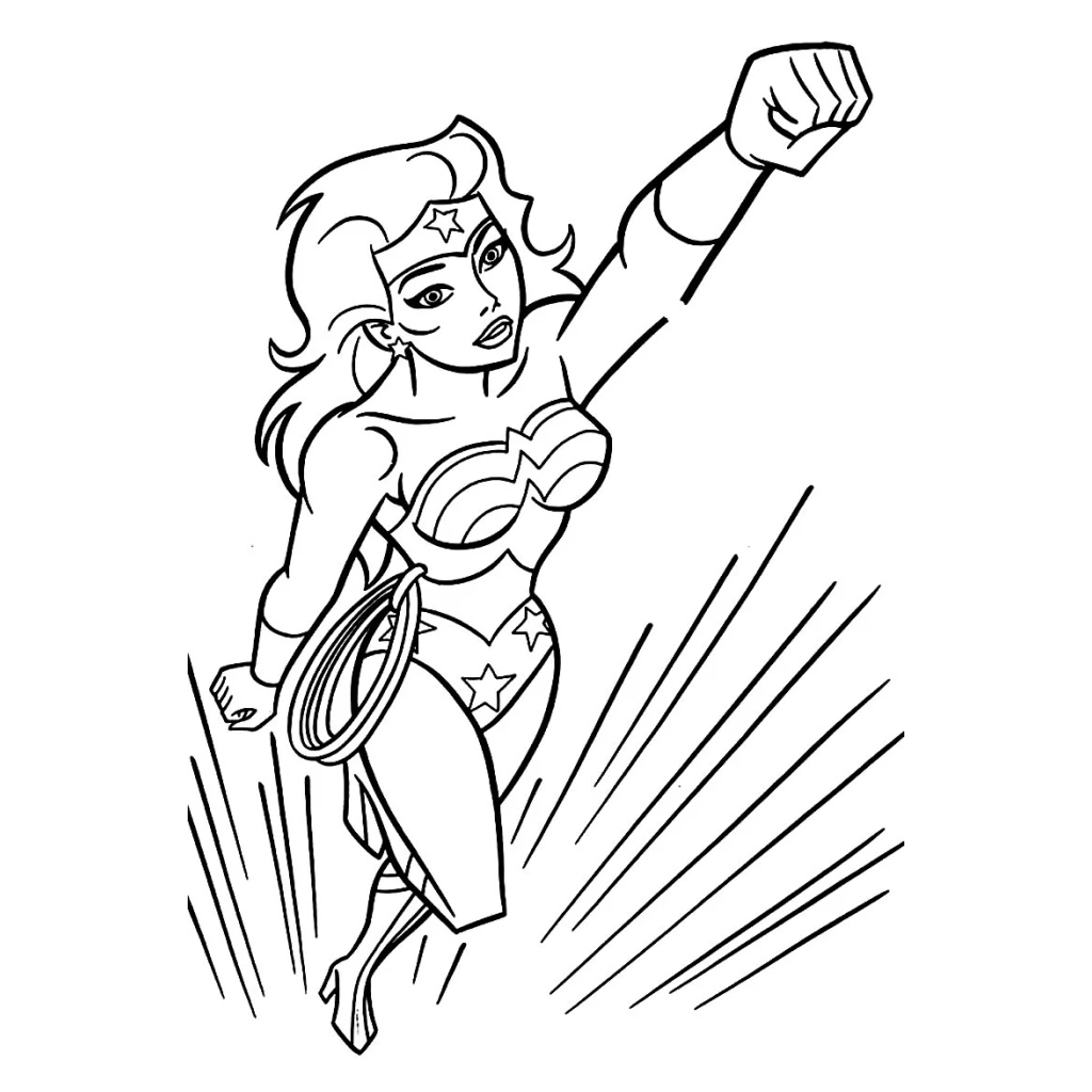 Dibujo de La Mujer Maravilla para colorear e imprimir gratis