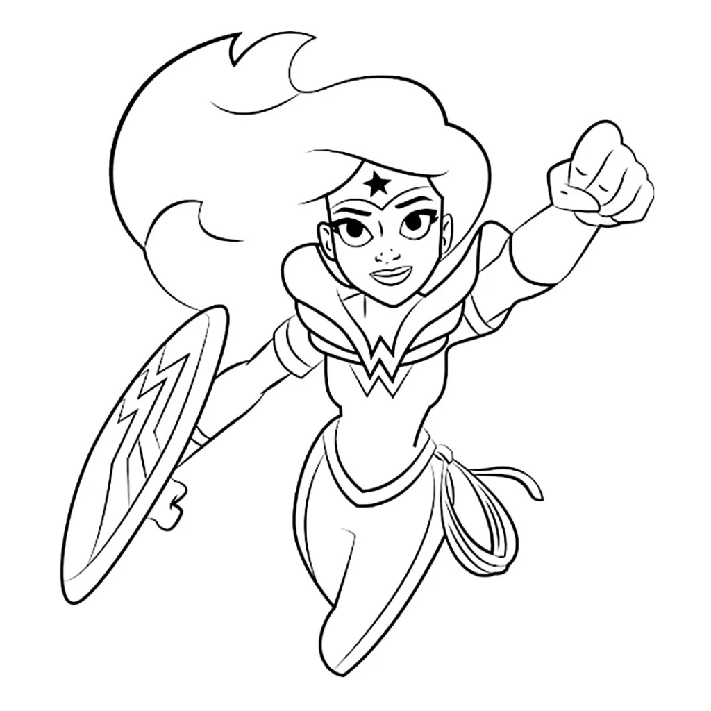 Dibujo de La Mujer Maravilla para colorear e imprimir gratis