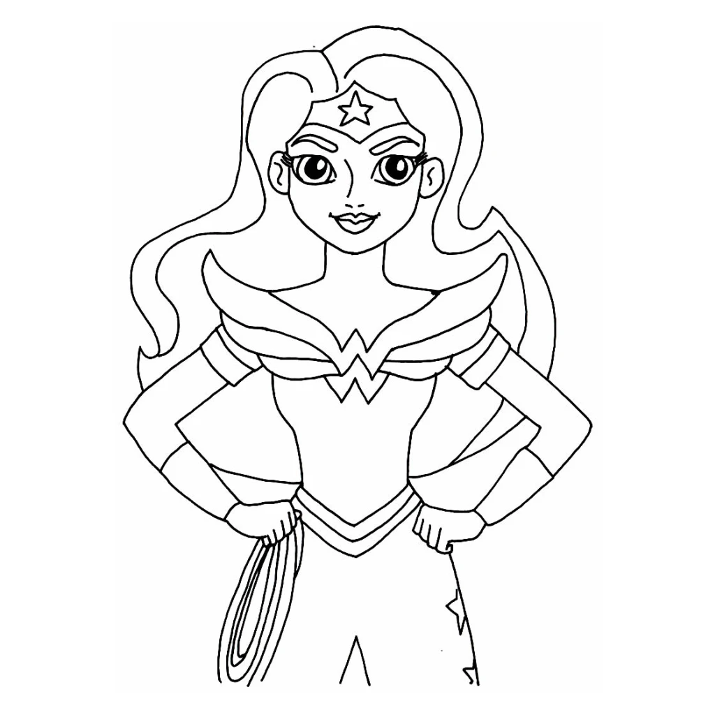 Dibujo de La Mujer Maravilla para colorear e imprimir gratis