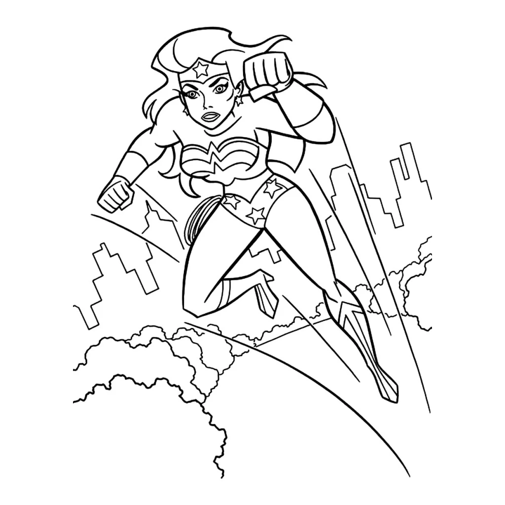 Dibujo de La Mujer Maravilla para colorear e imprimir gratis