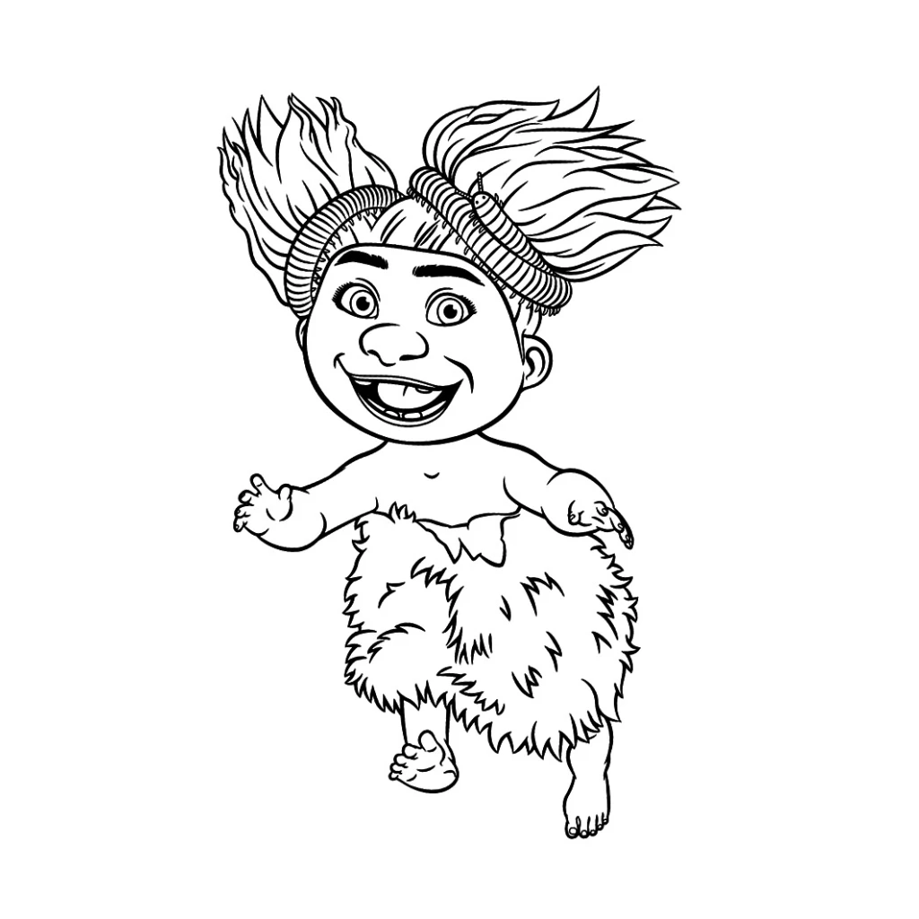 Dibujo de Niño Salvaje para colorear e imprimir gratis