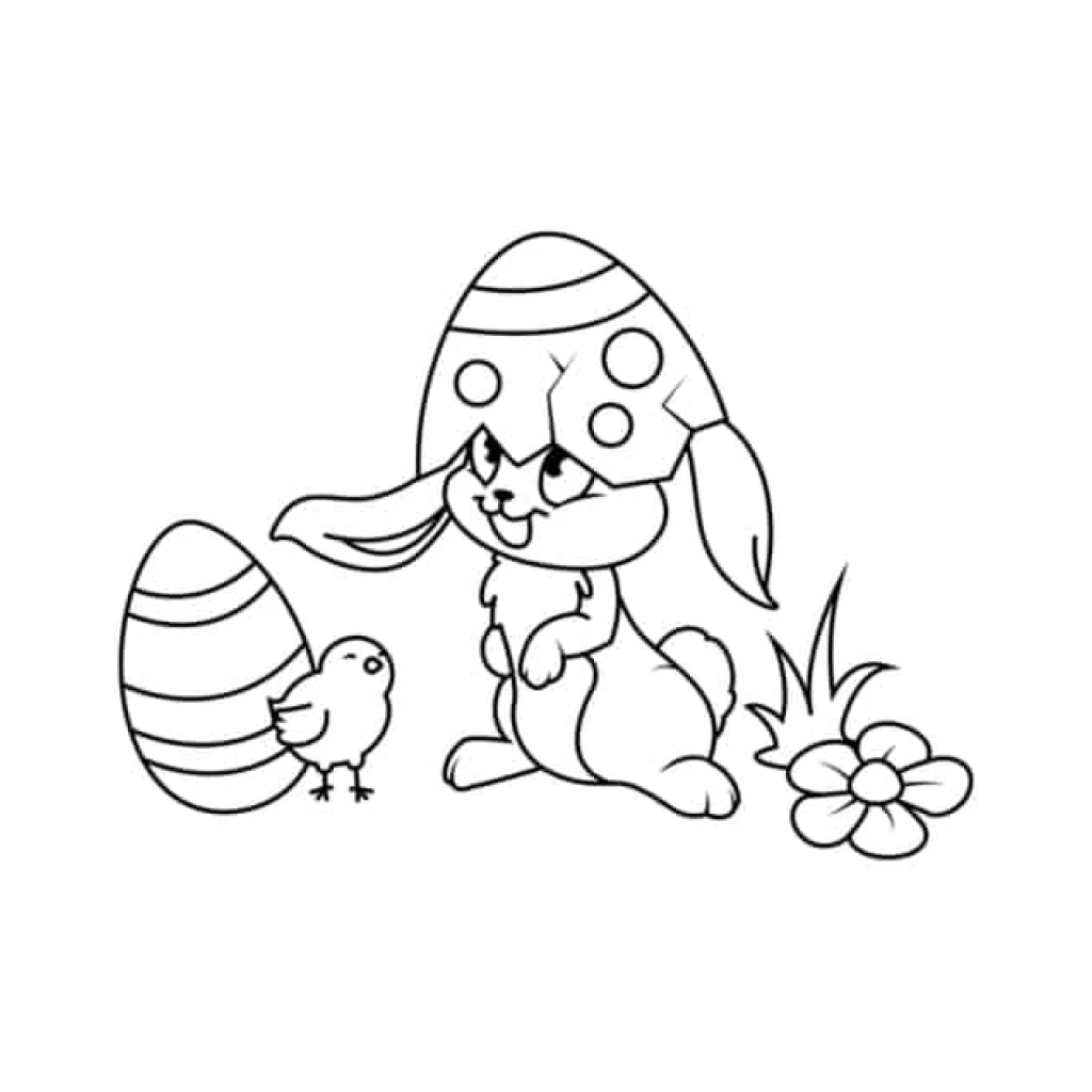 Desenho de Páscoa para colorir e imprimir grátis