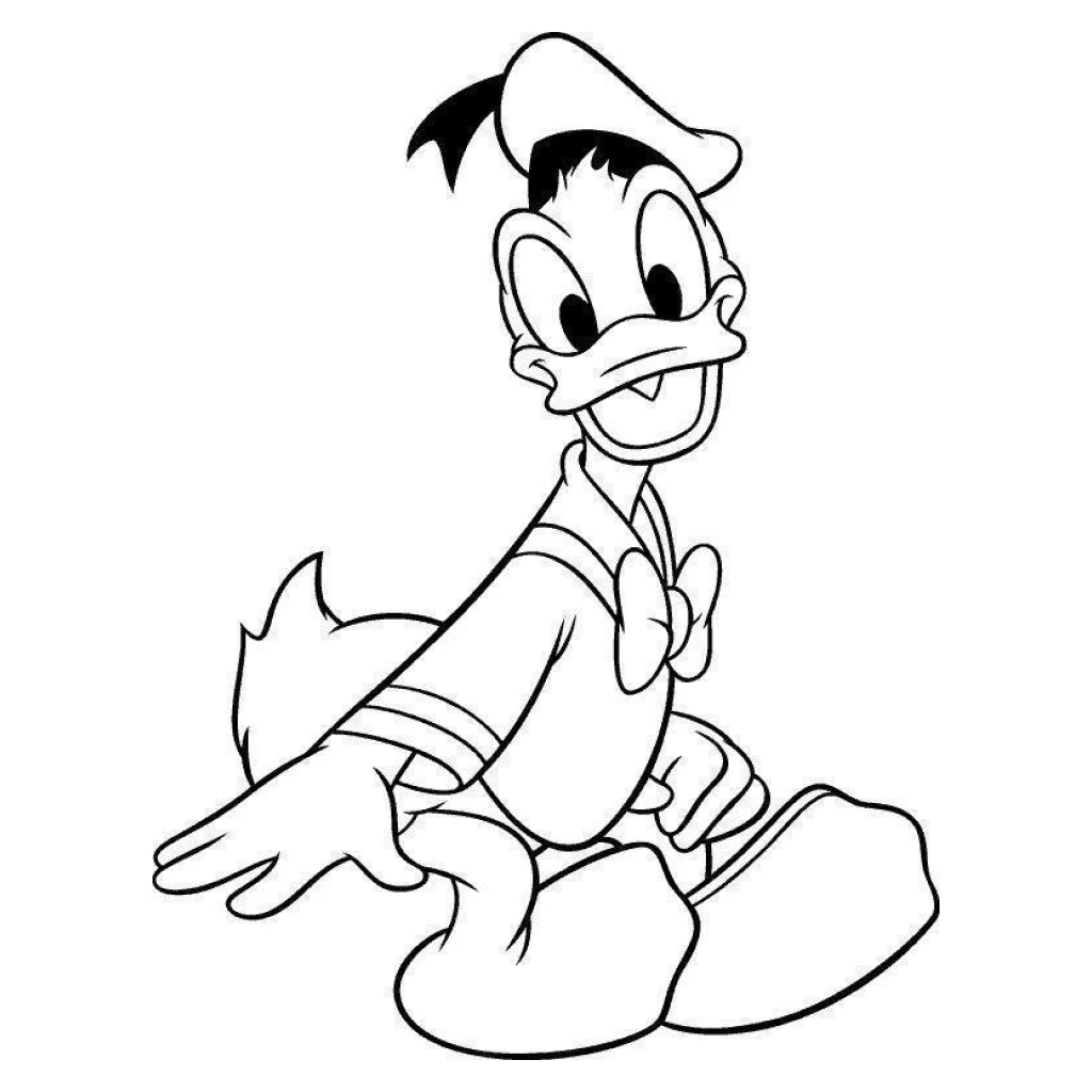 Dibujo de Pato Donald para colorear e imprimir gratis