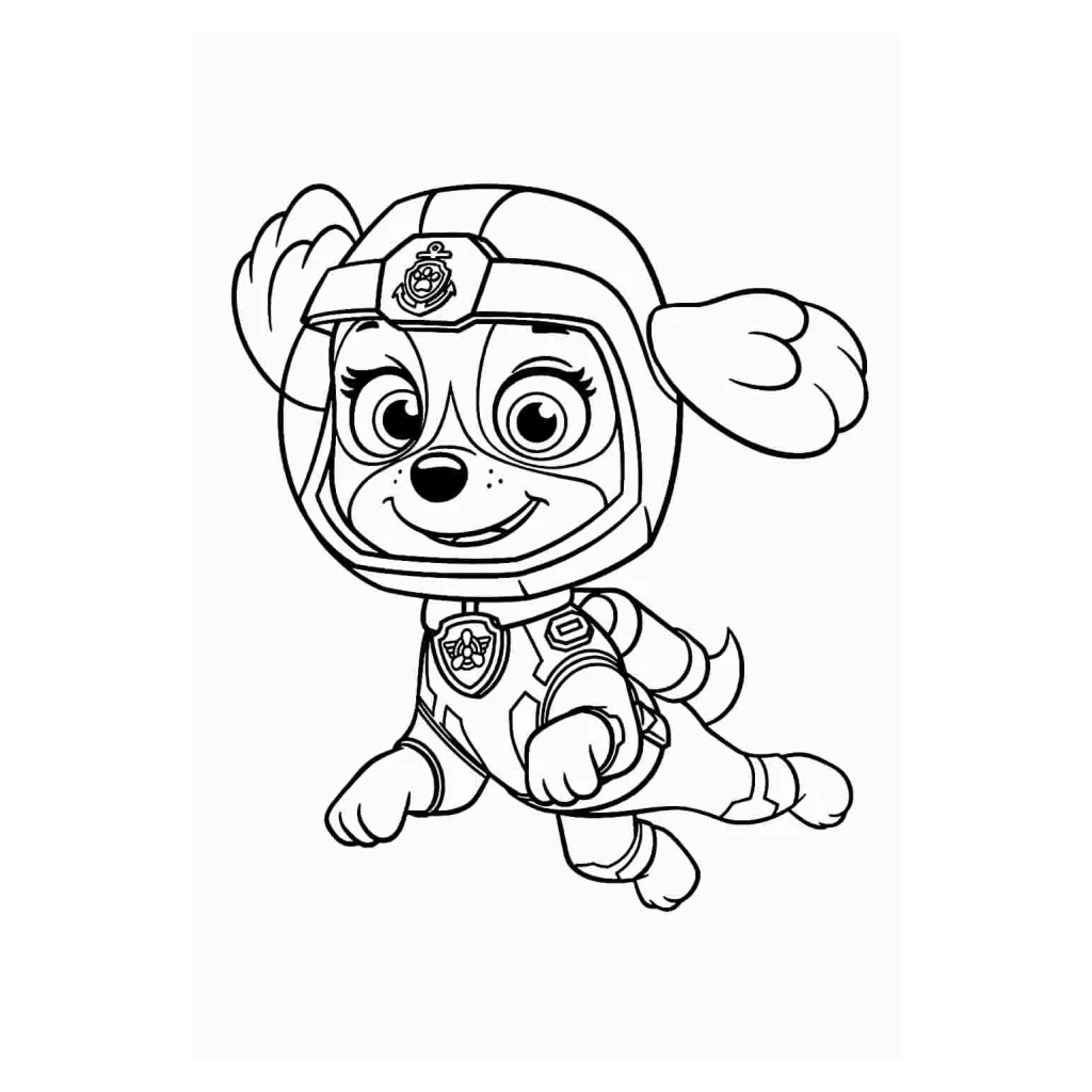 Skye, The Adventure Dog coloring page to print for free
