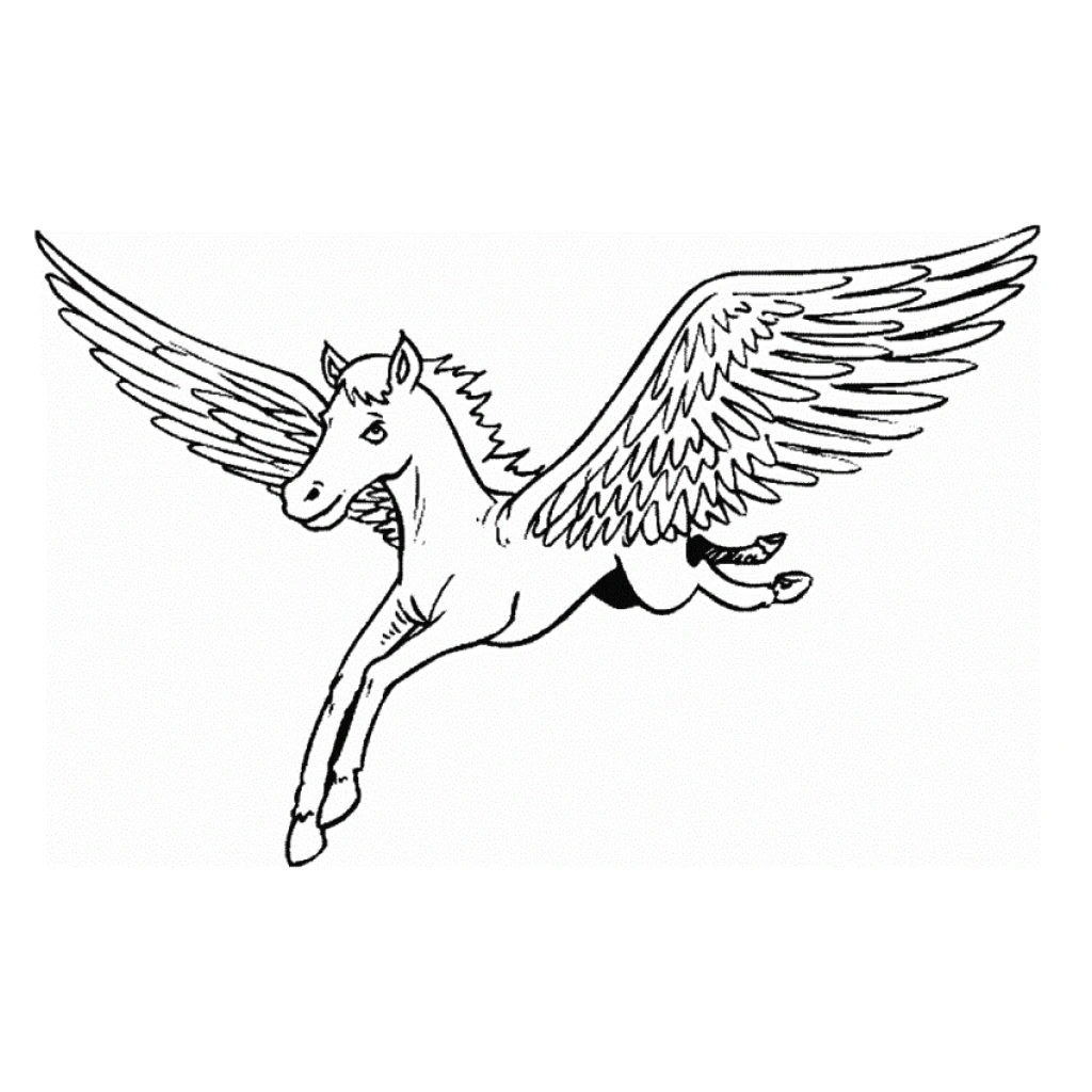 Pegasus coloring page to print for free