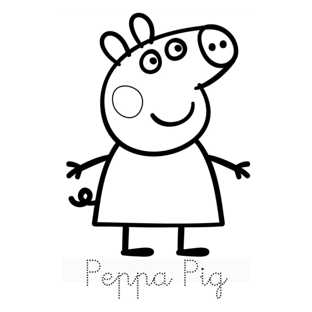 Desenho de Peppa Pig para colorir e imprimir grátis