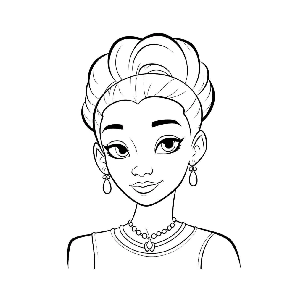 Desenho de Princesa E O Sapo para colorir e imprimir grátis