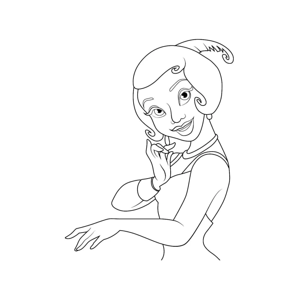 Desenho de Princesa E O Sapo para colorir e imprimir grátis