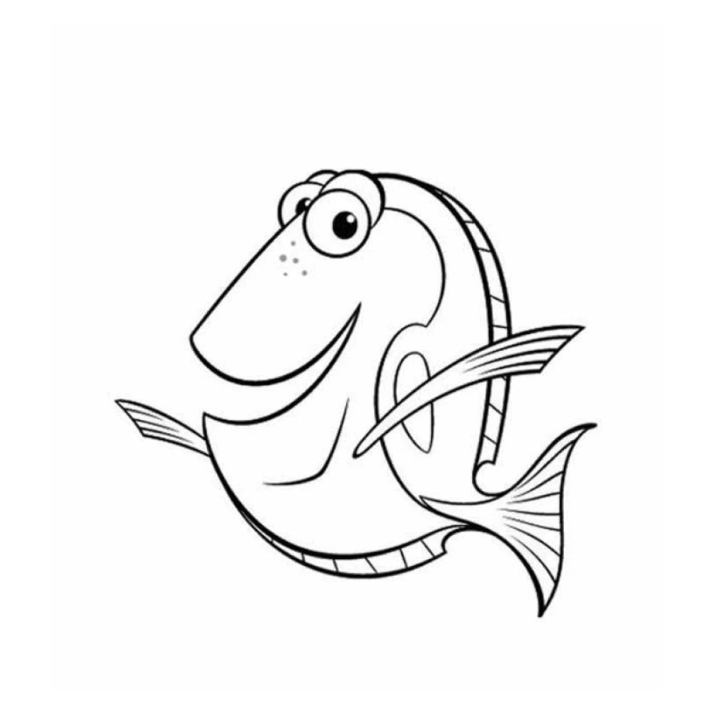 Dibujo de Pez Divertido para colorear e imprimir gratis