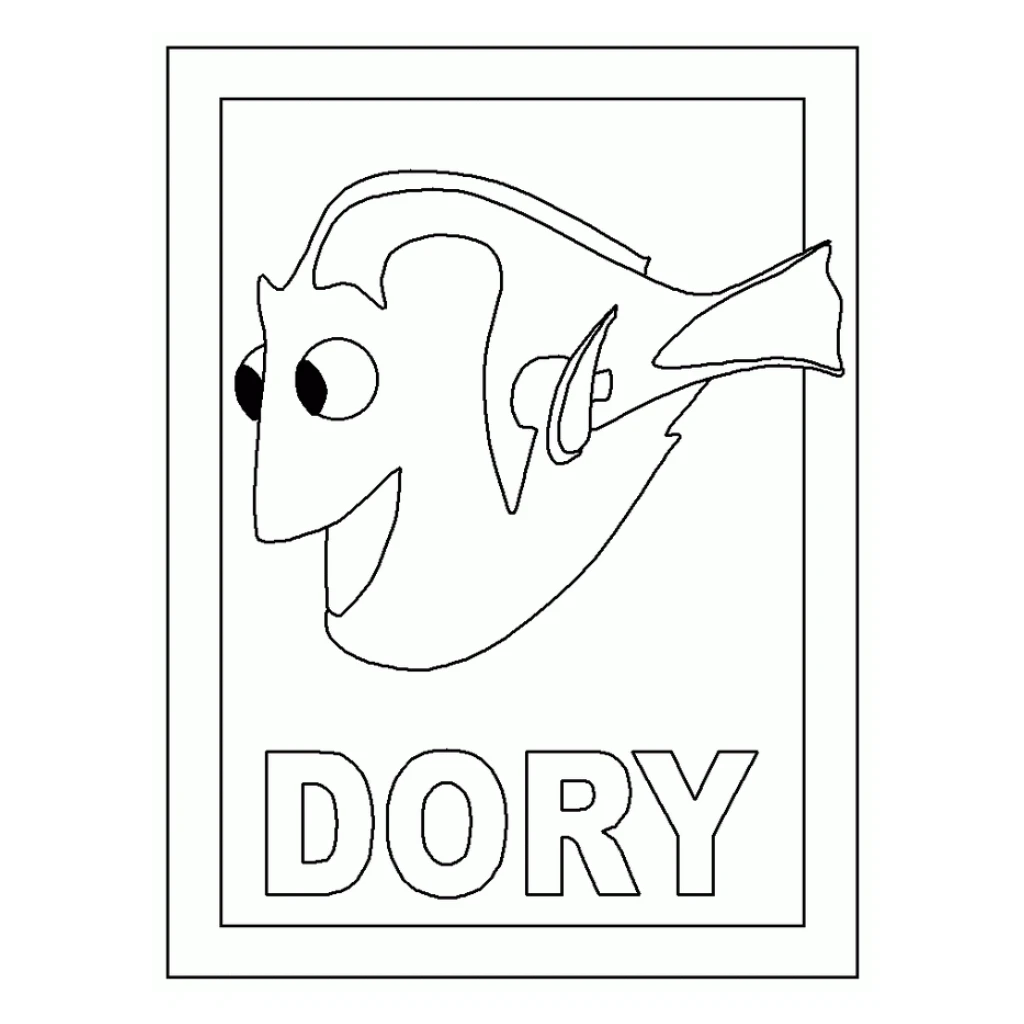 Dibujo de Dory para colorear e imprimir gratis