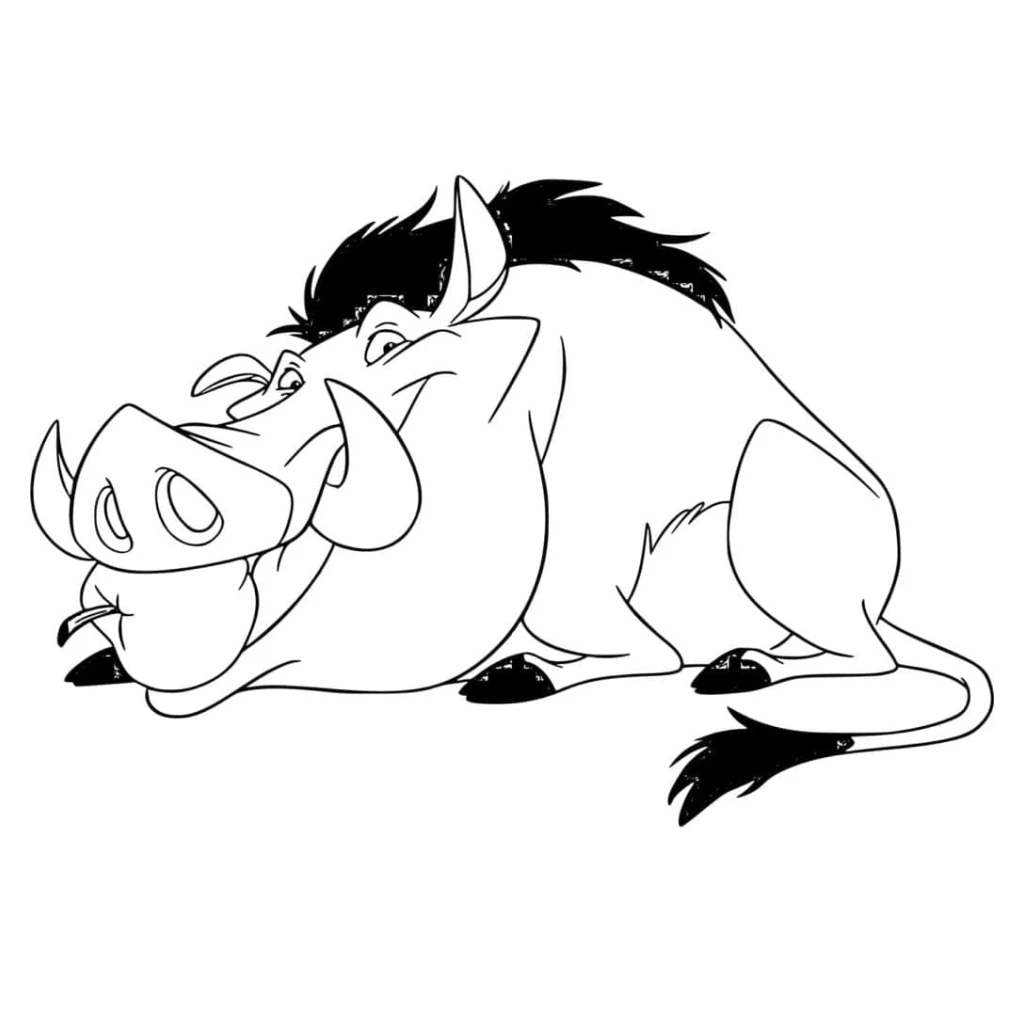Desenho de Pumba Hilariante para colorir e imprimir grátis
