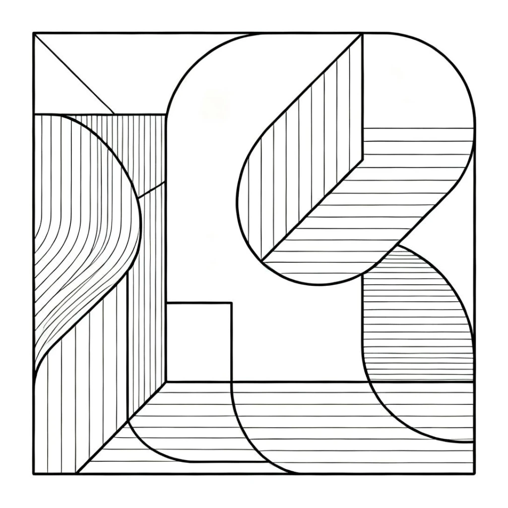 Dibujo de Cuadro de Arte Abstracto para colorear e imprimir gratis