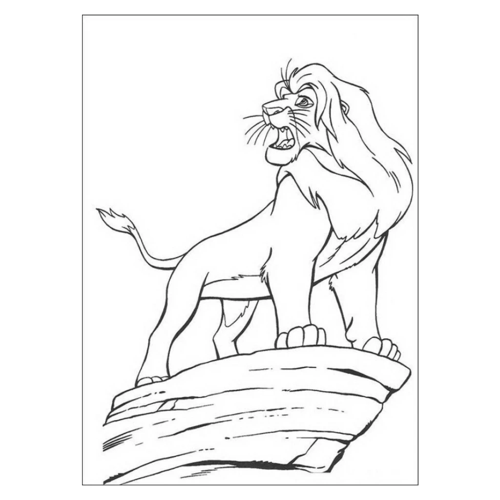 Desenho de Rei Leão para colorir e imprimir grátis