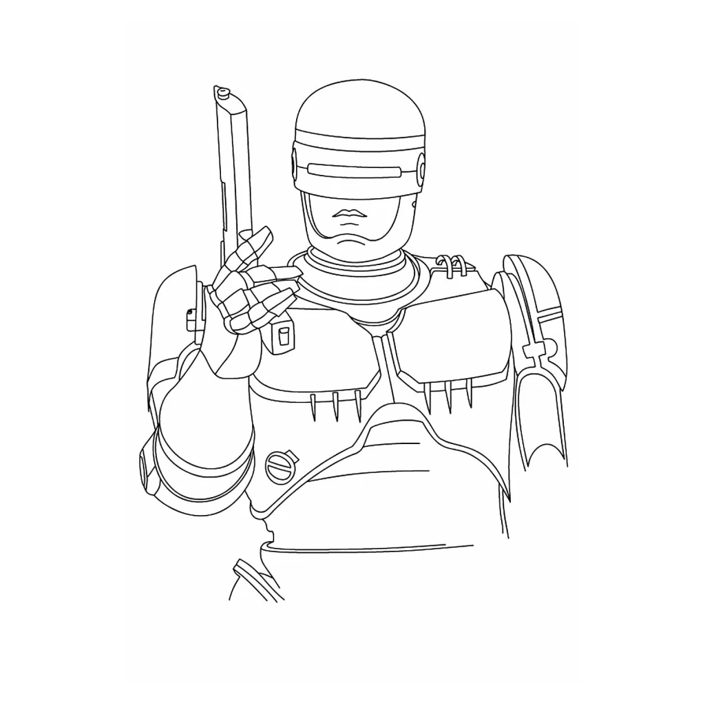 Desenho de Robocop para colorir e imprimir grátis