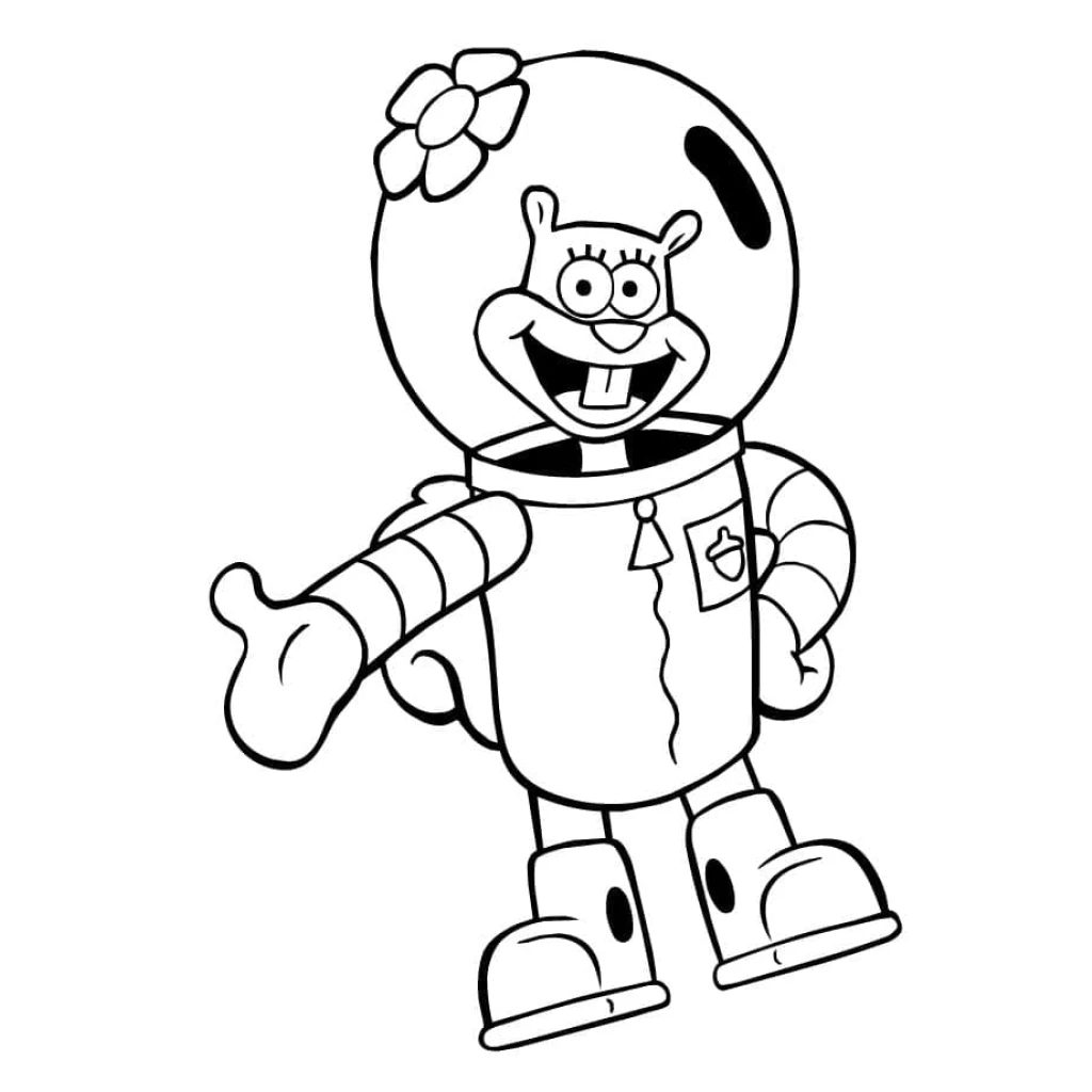 Desenho de Sandy Bochechas para colorir e imprimir grátis