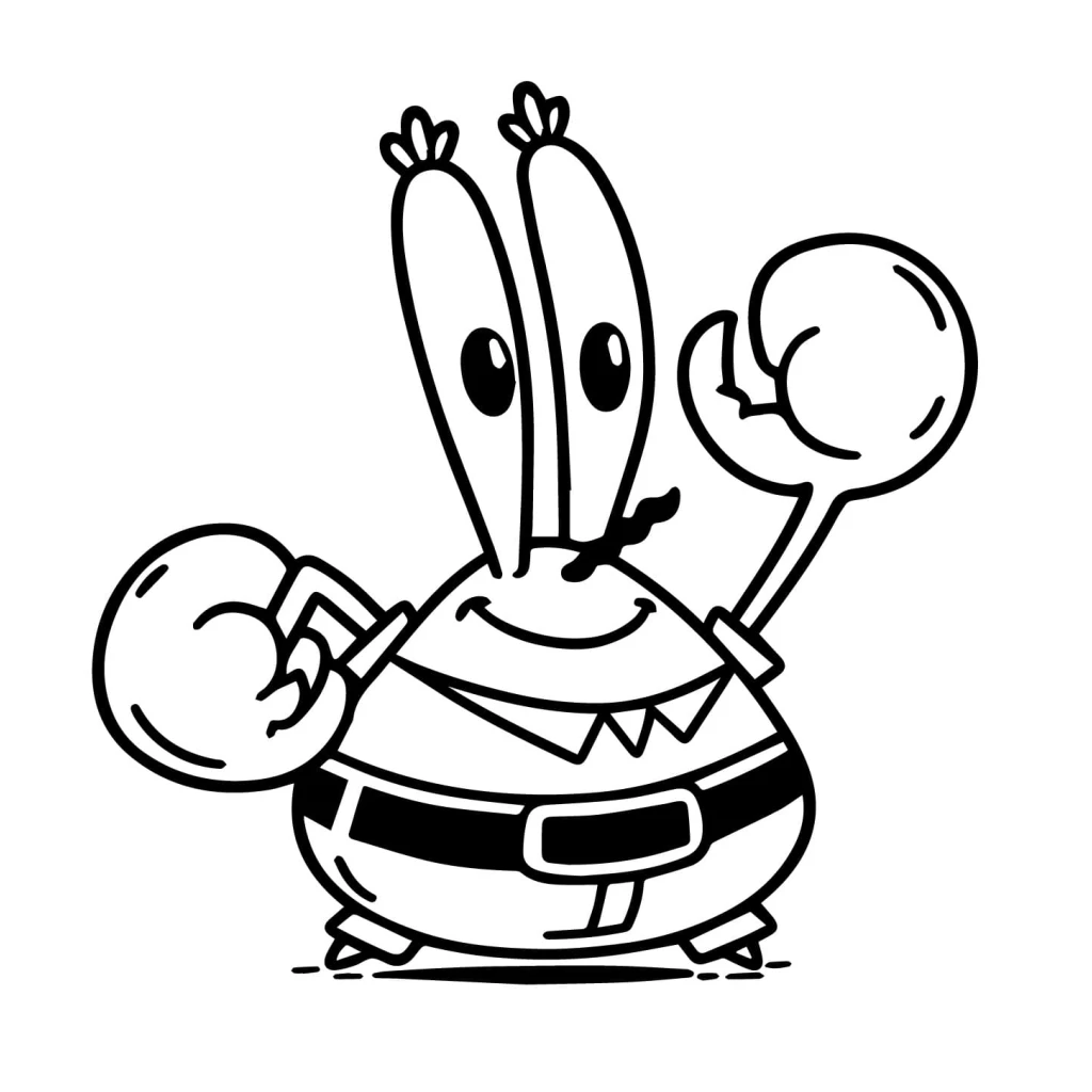 Dibujo de Cangrejo Bonito para colorear e imprimir gratis