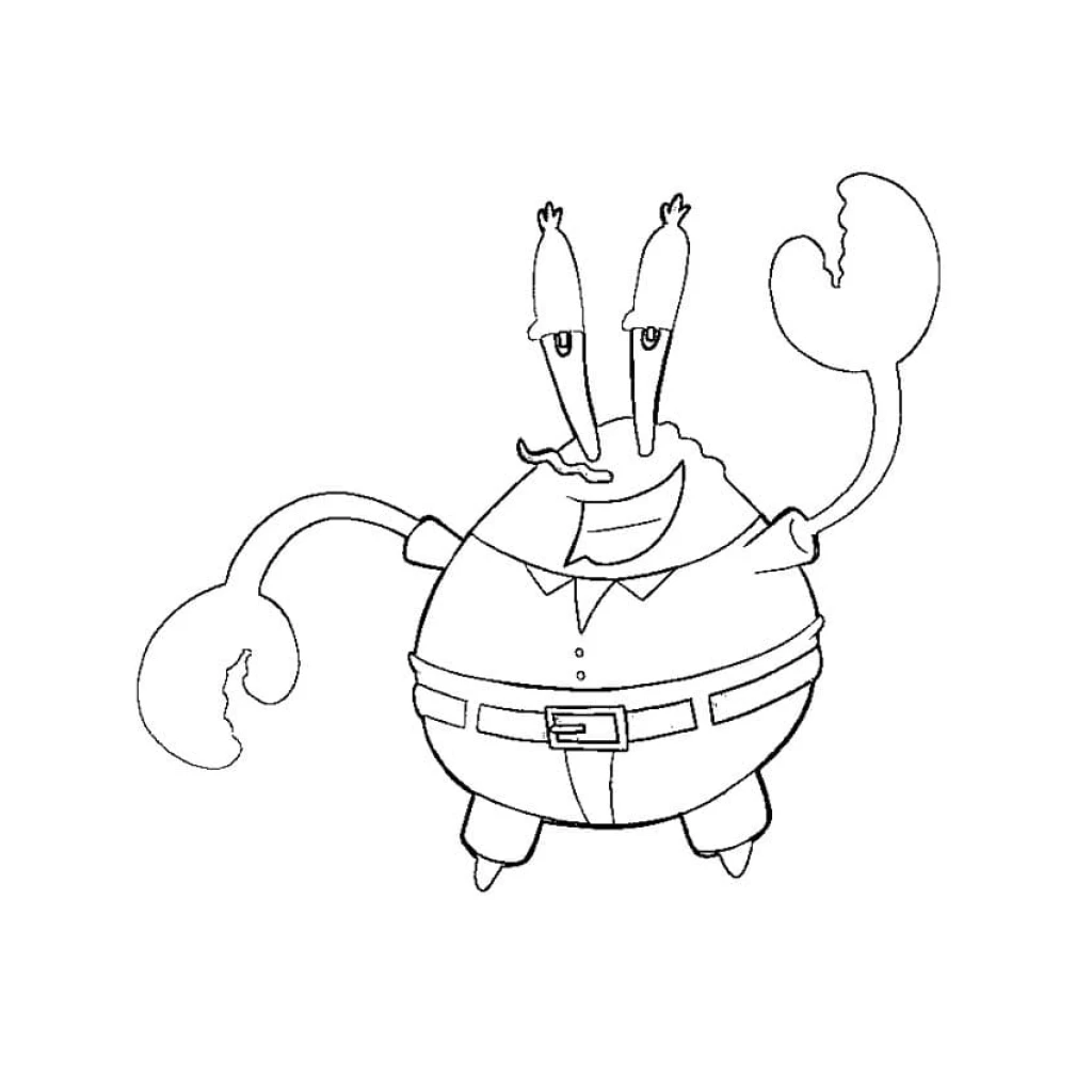 Dibujo de Cangrejo ascendiendo para colorear e imprimir gratis
