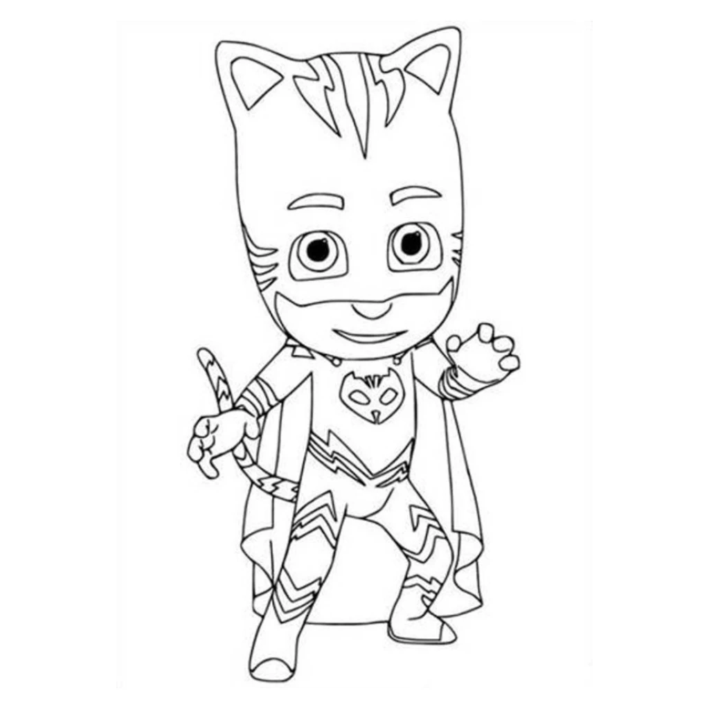 Desenho de Super-Herói Gatuno para colorir e imprimir grátis