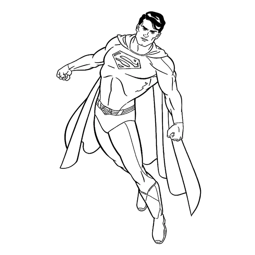 Desenho de SuperHomem para colorir e imprimir grátis