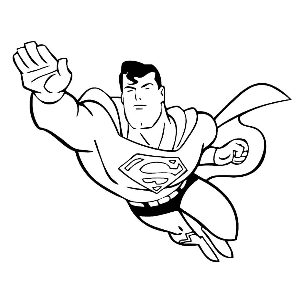 Superman coloring page to print for free