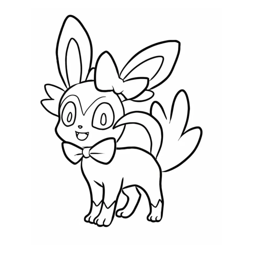 Desenho de Sylveon para colorir e imprimir grátis